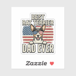Pegatina La Mejor Camiseta Patriótica para Perro Padre Rat