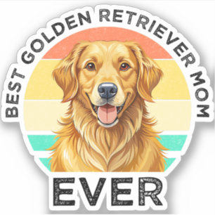 Pegatina La Mejor Mamá de Golden Retriever de Todas