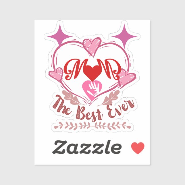 Pegatina La mejor mamá de la historia (Hoja)