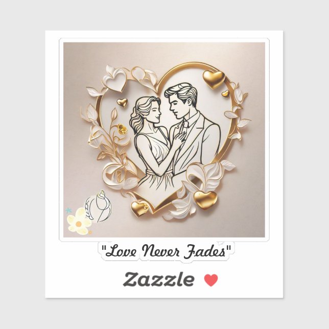 Pegatina "La melodía del amor" (Hoja)