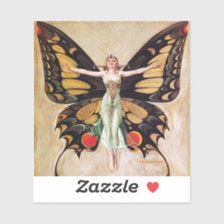 Pegatina La metamorfosis del Chica Flapper a la mariposa 19