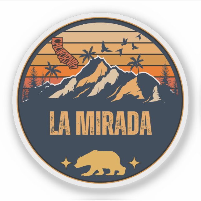 Pegatina La Mirada, California (Anverso)