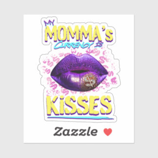 Pegatina La moneda de mi mamá son los besos