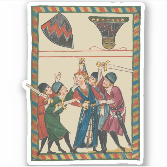 Pegatina La Muerte Del Arte Medieval De Reinmar von Brennen (Anverso)