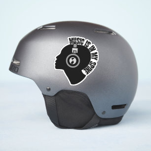 Pegatina La música está en mi columna vertebral