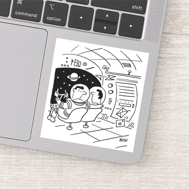 Pegatina La nave espacial en el espacio ultraterrestre ha e (Detalle)