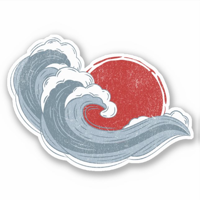 Pegatina La ola de Kanagawa (Anverso)