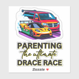 Pegatina La paternidad es la última carrera de arrastre | C