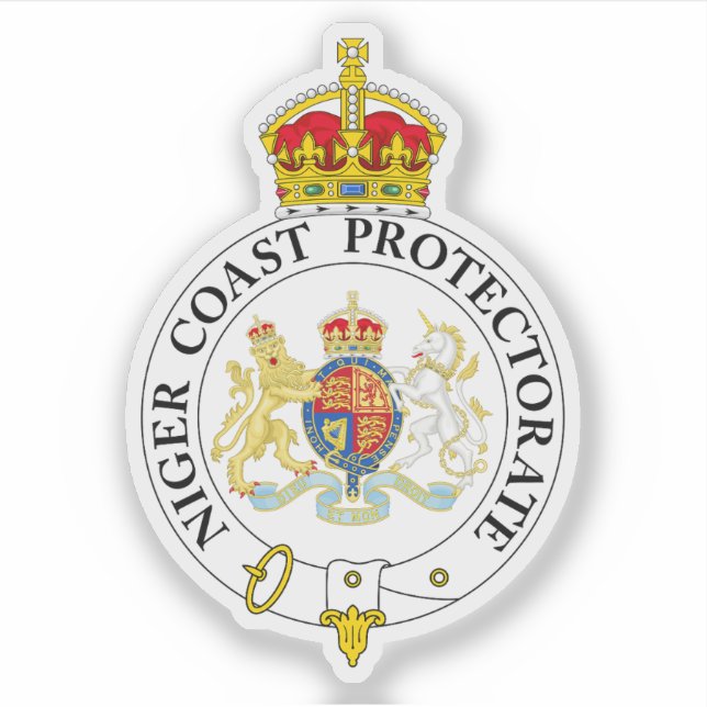 Pegatina La placa del Protectorado de la Costa de Níger (Anverso)