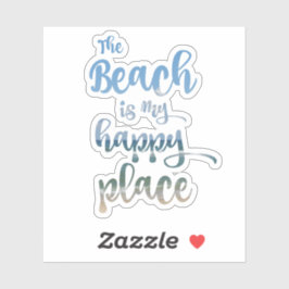 Pegatina La playa es mi lugar feliz