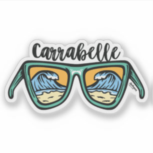 Pegatina La playa Retro Carrabelle está a ambos lados de la
