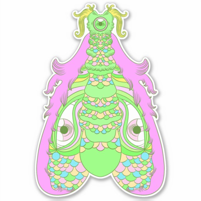 Pegatina La Polilla Omnisciente (Anverso)