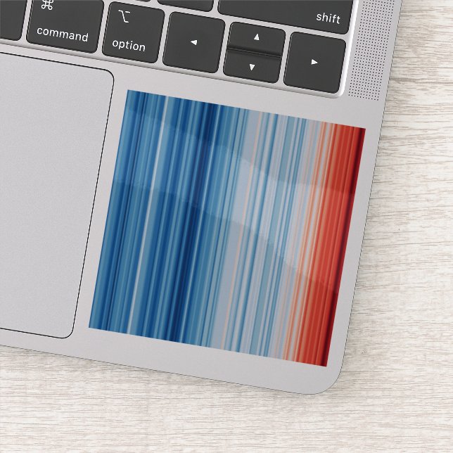 Pegatina La política de cambio climático sobre las temperat (Detalle)