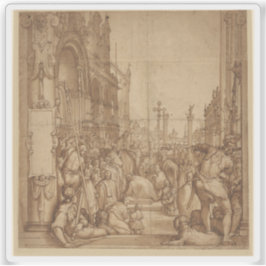 Pegatina La presentación de Barbarossa al Papa Alejandro II