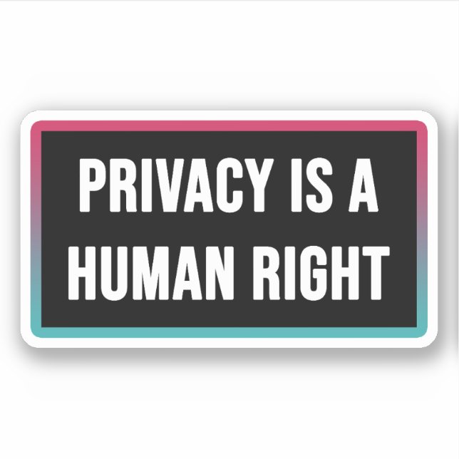 Pegatina La privacidad es un derecho humano (Anverso)