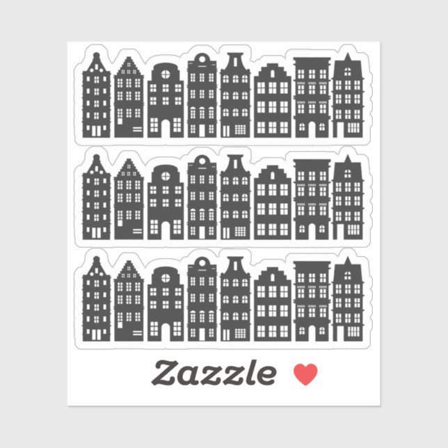 Pegatina La repisa del canal de Ámsterdam alberga la Gracht (Hoja)
