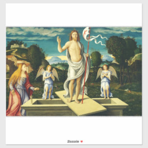 Pegatina La Resurrección de Jesús por Girolamo da Santacroc