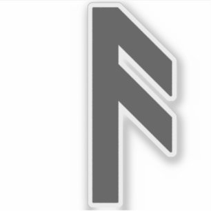 Pegatina La Rune Ansuz (gris)