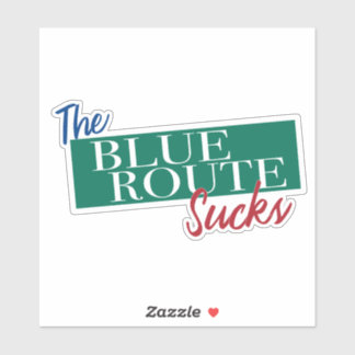 Pegatina La Ruta Azul Apesta divertido diseño de conductor