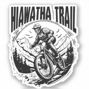 Pegatina La ruta de Hiawatha - Bicicleta de montaña escénic