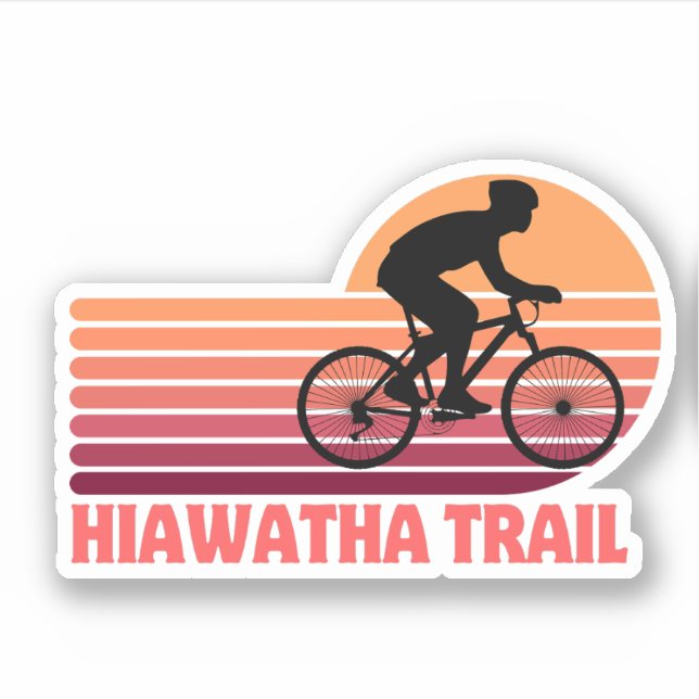 Pegatina La ruta del Hiawatha - BTT escénica (Anverso)
