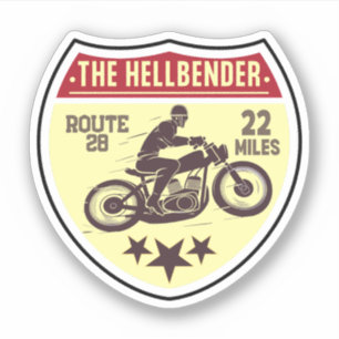 Pegatina La ruta Hellbender 28 North Carolina en moto