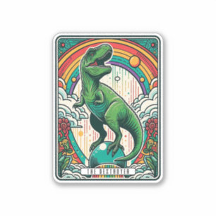 Pegatina La tarjeta de tarot T-Rex Destructor