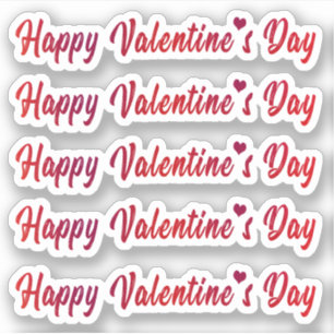 Pegatina La tipografía del Día de San Valentín es encantado