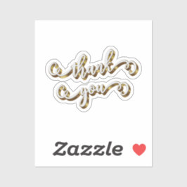 Pegatina La tipografía moderna del oro gracias