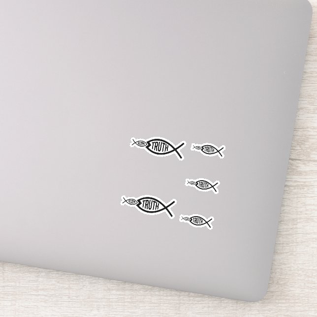 Pegatina La verdad es mayor que la religión (Detalle)