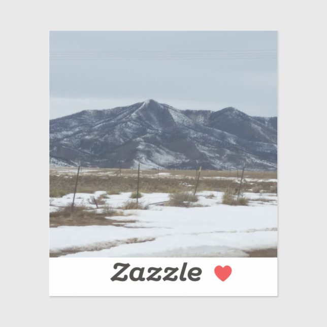 Pegatina La vida cerca de las montañas (Hoja)