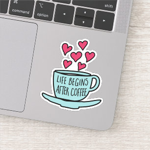 Pegatina La vida comienza después del café Amantes divert