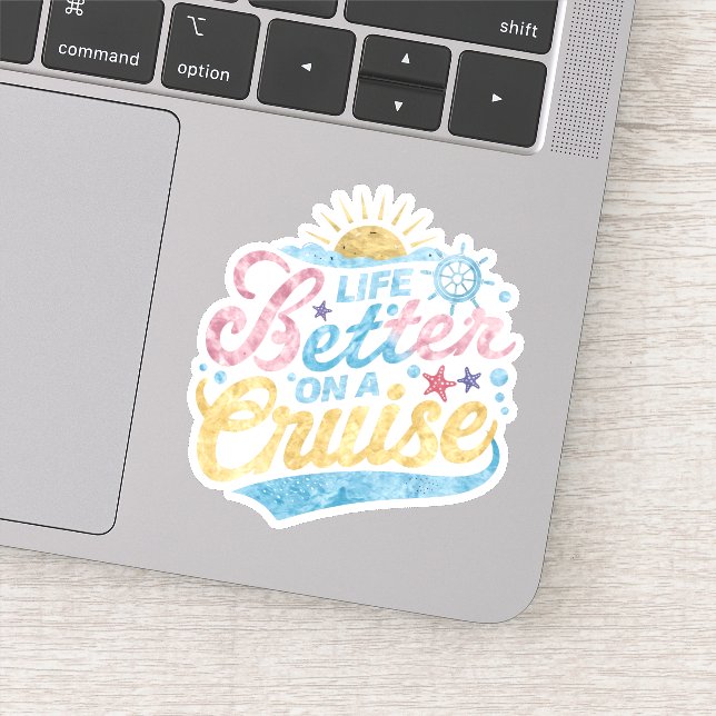 Pegatina La Vida Es Mejor En Un Matchin De Vacaciones Famil (Detalle)