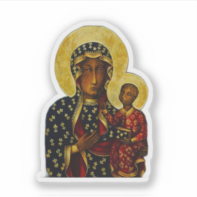 Pegatina La Virgen Negra de Czestochowa (Anverso)