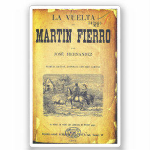 Pegatina La Vuelta de Martín Fierro (Portada, 1879, primera