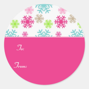 Pegatina Labels//Pink de la etiqueta del regalo