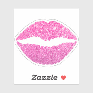 Pegatina Labial Brillante Rosa Femenino Besito