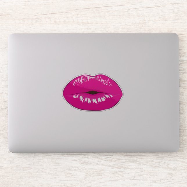 Pegatina Labios Lindos de Chica, Beso (Ordenador)
