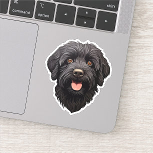 Pegatina Labradoodle Perro Negro