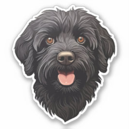 Pegatina Labradoodle Perro Negro