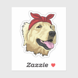 Pegatina Labrador con Bandana
