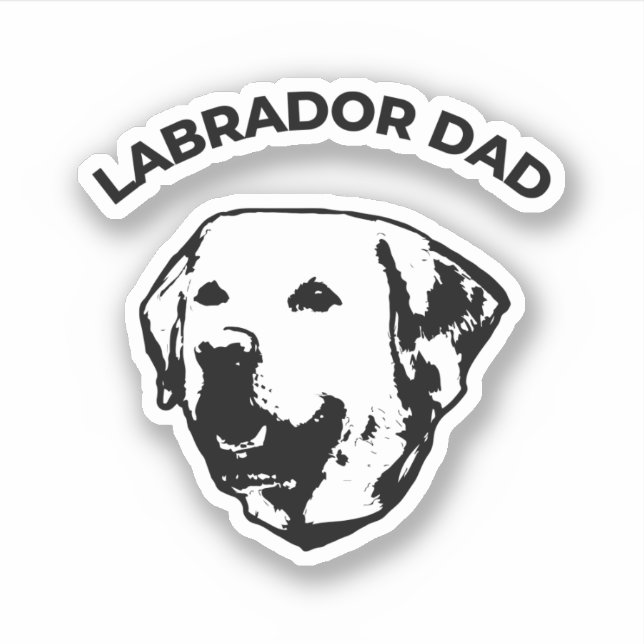 Pegatina Labrador Dad (Anverso)