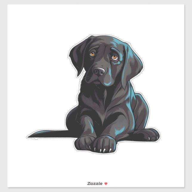 Pegatina Labrador Puppy (Hoja)