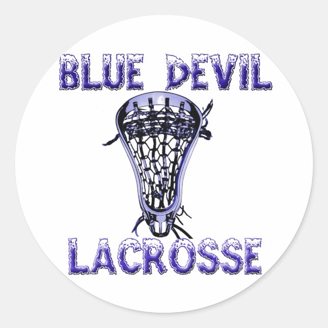 Pegatina Lacrosse Mascot BlueDevil (Anverso)