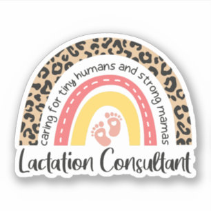 Pegatina Lactancia Consultora Leopard Rainbow Lactancia