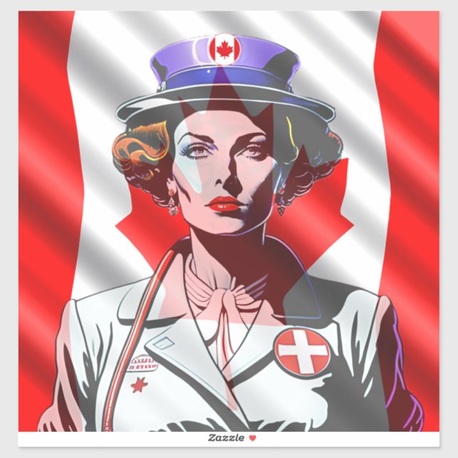 Pegatina Lady Canada (Hoja)