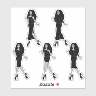 Pegatina Lady en Black IV