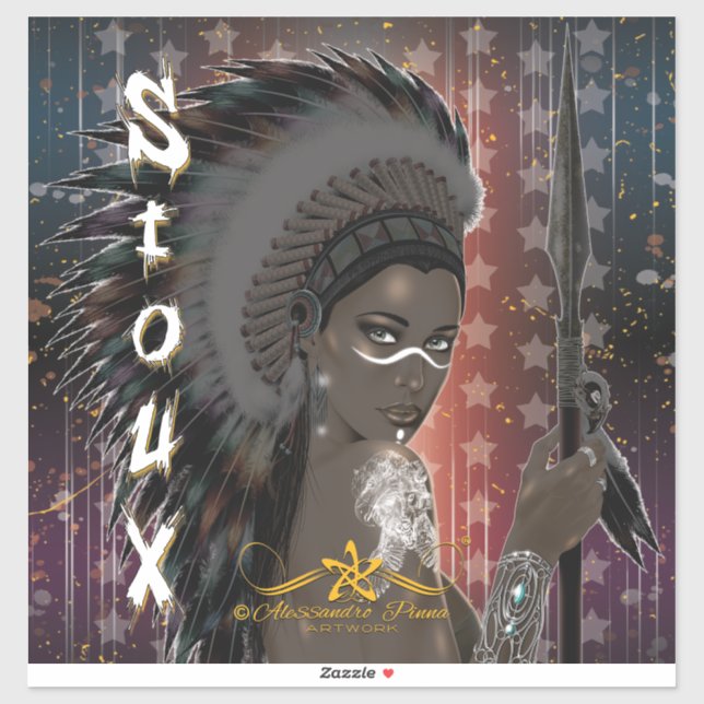 Pegatina Lady Sioux (Hoja)