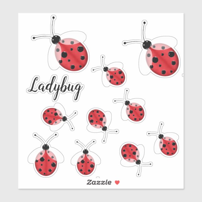 Pegatina Ladybug (Hoja)