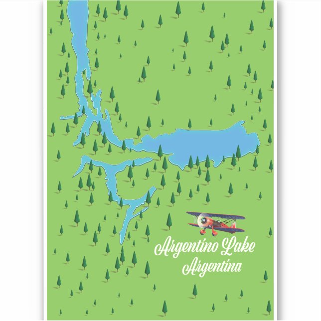 Pegatina lago Argentino Argentina (Anverso)